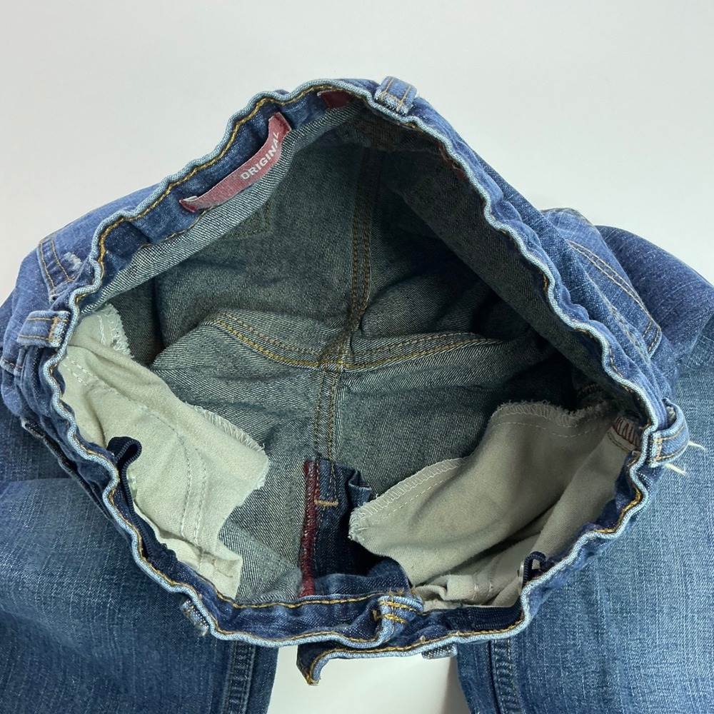 Arizona Blue Jeans Kids 10 Regular Straight Leg Factory Distressed Adjustable - Picture 15 of 16